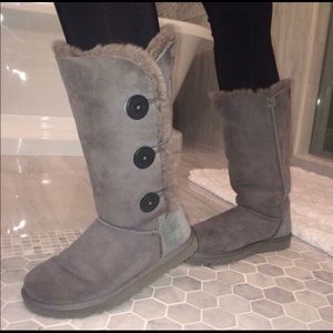 Gray Bailey Button UGG Boots
